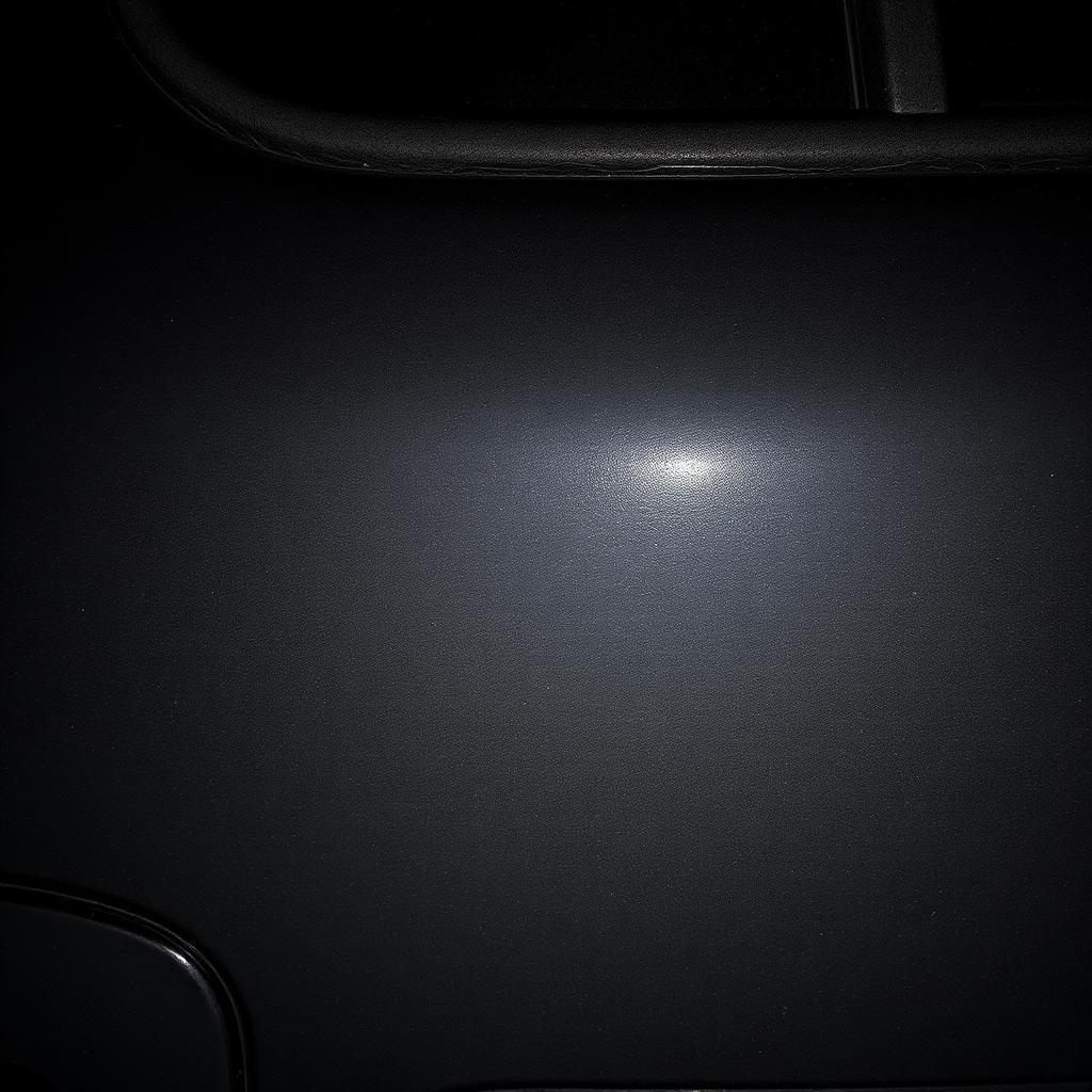 Paint Correction & Sealant — before: Flat, unreflective paint on a dark car door before correction